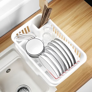 Égouttoir multifonctionnel moderne en plastique pour la cuisine, <span class=keywords><strong>rangement</strong></span> de vaisselle et d'<span class=keywords><strong>assiettes</strong></span>, organisateur ménager de taille personnalisée - Product Image 4