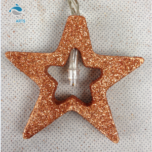 Lumière de vacances en bois en forme d'étoile Bling de conception professionnelle - Product Image 2