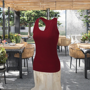 Nuevo Estilo de Verano, Vestido Formal Transpirable para Mujer, Cárdigan de Punto Acanalado sin Mangas, Talla 85 - Product Image 3