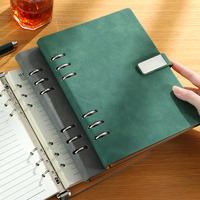 Carnet de notes B5 à neuf anneaux personnalisé avec couverture en cuir PU de qualité supérieure LOGO privé reliure à feuilles mobiles