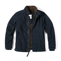 Manteau d'hiver Hommes Coupe-vent épais Fleece Casual Outwear 100% Cotton Parka Overcoat Jacket