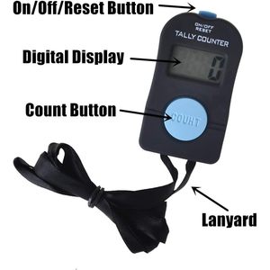 2025 2 PCS Deportes y entretenimiento Contador de conteo digital con cordón Manual Agregar y restar Clicker - Product Image 3