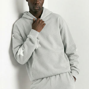 Sweat-shirt à capuche oversize en molleton de coton de haute qualité, manches longues, impression 3D en relief, coupe ample, fabricants de vêtements - Product Image 2