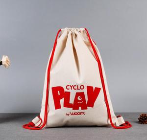 Sac à dos à cordon personnalisé en toile de coton léger et compact pour le sport et les voyages, avec logo, faible MOQ - Product Image 6