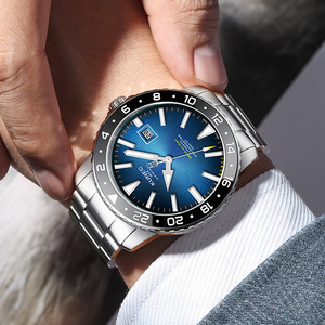 1Customized Luxury Stainless Steel Miyota <b>Automatic</b> Mechanical Water Resistant <b>Chronograph</b> Men's Watch Pointer Dial 20mm Band - Product Image 6