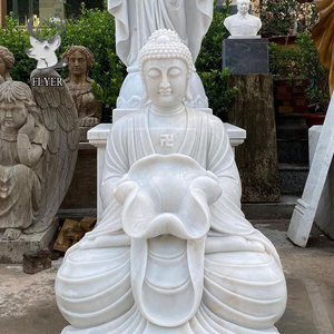 Statue de <span class=keywords><strong>bouddha</strong></span> riant en marbre de sculpture à la main en pierre religieuse à bas prix <span class=keywords><strong>pour</strong></span> l'intérieur et l'extérieur - Product Image 6
