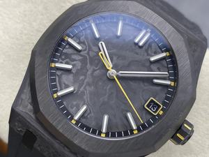 Montre mécanique de plongée de luxe de qualité supérieure, étanche, 41 mm, cadran en cristal saphir, bracelet en caoutchouc en fibre de carbone, 50 bars, ETA 4302 - Product Image 3