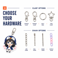 Porte-clés personnalisé en acrylique sur le thème de l'anime, bracelet porte-clés, sangle en acrylique de 2 mm, découpe personnalisée, livraison rapide, personnalisation en gros, OEM, ODM