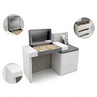 Table de toilette de luxe italienne à tiroirs escamotables, laquée, pour chambre à coucher, prix d'usine