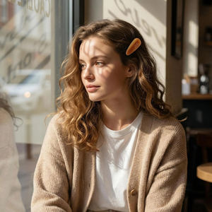 Barrettes à <span class=keywords><strong>cheveux</strong></span> en acétate avec logo personnalisé, clips latéraux coréens en gros, mini barrettes en forme de goutte d'eau, accessoires capillaires coréens - Product Image 2