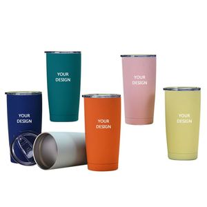 Gobelet isotherme premium en acier inoxydable avec revêtement en poudre, tasse à café à double paroi, gourde de voyage avec couvercle anti-éclaboussures - Product Image 1