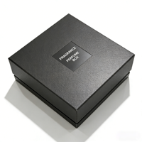 Boîte à parfum de luxe à fermeture magnétique, noire, rigide, avec logo personnalisé, emballage de parfum haut de gamme pour flacon de 50 ml, vente en gros OEM