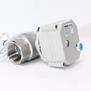 12V 2 Wege 3/4 "Zoll normal geschlossenes motorisiertes Edelstahl kugel ventil elektrisches Ventil