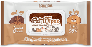 Lingettes nettoyantes écologiques pour animaux de compagnie Lingettes humides jetables pour le toilettage des chiens et des chats Paquet de 50 lingettes - Product Image 3