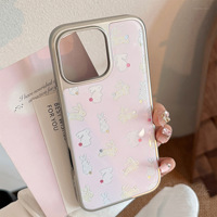 Coque de téléphone drôle lapin dorure pour Iphone16 16pm 16plus 16pro 15 15pm 15plus 15pro 14pm 14pro 13 13pm 13pro 12 11 coque époxy