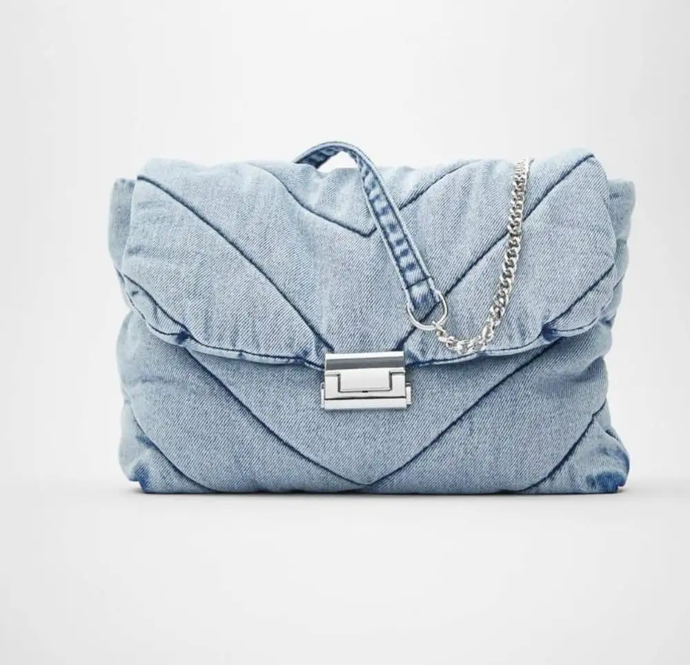 Luxury Designer Jeans Bags Women Denim Chain Crossbody Bags For Women's Handbags Shoulder Bags Messenger Female