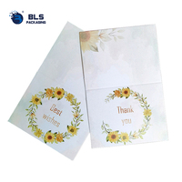 Cartes de vœux personnalisées avec logo, cartes d'anniversaire florales, papeterie en gros pour la décoration d'événements en magasin de détail