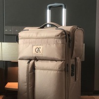 Valise à roulettes Oxford tendance 20 pouces, bagage universel à roulettes pivotantes, motif géométrique, étanche, avec fermeture éclair et serrure à combinaison