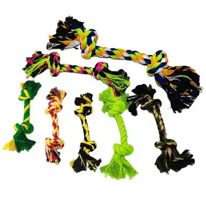 Fabrication de gros Eco Friendly Iq Training Tug Rope Interactive Bites Chew Dog Toy Set Jouets à mâcher pour les mâcheurs agressifs