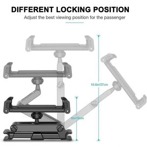 <span class=keywords><strong>Support</strong></span> de téléphone en alliage d'aluminium pour siège arrière de voiture, <span class=keywords><strong>support</strong></span> de <span class=keywords><strong>tablette</strong></span> pour appuie-tête de siège arrière de voiture, compatible <span class=keywords><strong>avec</strong></span> les tablettes, nouveauté 2025 - Product Image 4