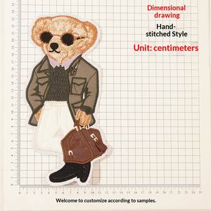 Nouveautés Automne/Hiver 2026 : Grandes Broderies d'Ours Mignons pour Vêtements, Style Tendance de Marque, Écussons Cousus Main - Product Image 3