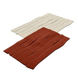Alfombra Moderna de Lana con Rayas Geométricas, Rectangular, de Pelo Corto, Tejido Plano, Antideslizante, Resistente a las Manchas, para Sala de Estar y Comedor - Product Image 1