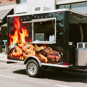 Petit chariot de restauration rapide Concession pizza personnalisé de 16 pieds fourgon remorque camion de restauration mobile avec cuisine complète équipée à <span class=keywords><strong>vendre</strong></span> - Product Image 5