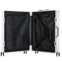 Valise à roulettes en aluminium pour femme, élégante, cabine 20 pouces, grande capacité, voyage d'affaires, multifonctionnelle, verrouillable
