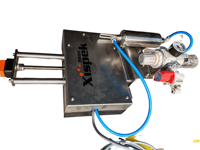Système de rejet XISPEK Utilisation de rejet/poussoir pneumatique pour lecteur de code d'inspecteur de ligne de bouteilles en PET/verre bière/boissons gazeuses/eau