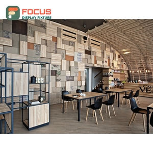 ตู้โชว์กาแฟแบบรวมพร้อมชั้นวางกระจก ตู้โชว์มุม ตู้โชว์ร้านค้าขายกาแฟ - Product Image 1