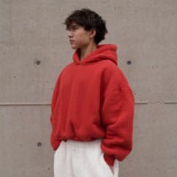 Sweat à capuche éco-responsable coupe oversize pour homme, doublure intégrale en sherpa, résistant au vent, personnalisable avec logo, idéal automne-hiver