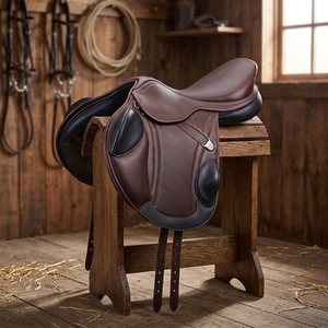 Silla de Doma Inglesa de Cuero Genuino Endurance con Herrajes de Latón Personalizables en Color y Tamaño y Arco de Madera - Product Image 3