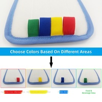 Serpillère plate en aluminium avec tampon en microfibre, manche en aluminium réglable, serpillère plate pour le nettoyage des sols durs, pour carrelage et sols en bois