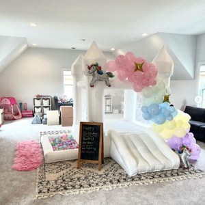 Castillo Inflable Blanco Pequeño para Niños, Brincolín para Bodas, Castillo Inflable Blanco para Saltar, Casa Blanca Pequeña para Niños - Product Image 4