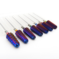 Kit de manucure, avec étui, 7 pièces, forets à ongles en carbure de tungstène, couleur violette, livraison gratuite