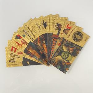 Gouden Klassieke Spookpictogramverzameling Vergulde Bankbiljetten Horrorfilm Personage Thema Herdenkingsbankbiljetten Set - Product Image 6