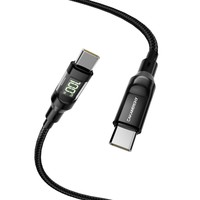 Tressé PD 60W USB C TYPE C Câble de Charge Rapide 1M 2M Nylon IOS Compatible LCD Écran pour iPhone 15 16 Type-C Câble de Données