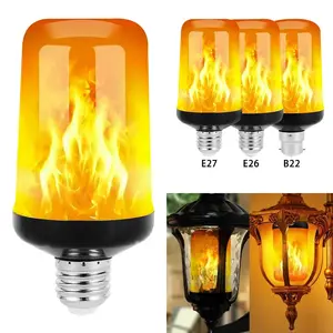 LED Flame E27 E26 B22 Screw Holder 5W Candle Flame Light Bar KTV Holiday Decorative Bulb