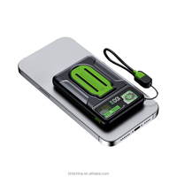 Chargeur sans fil magnétique 15W, batterie externe 20W à charge rapide avec ventilateur de refroidissement intégré, câble et support inclus