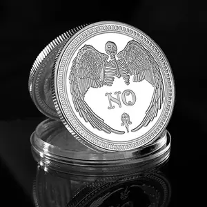 Nouveau design de pièces métalliques avec logo personnalisé pièce de défi plaquée argent gravée double face 3D