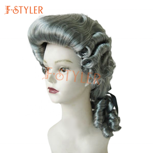 FSTYLER Vente Chaude Synthétique Avocat <span class=keywords><strong>Juge</strong></span> Cosplay <span class=keywords><strong>Perruque</strong></span> En Gros Vente En Vrac Usine Personnaliser Mode Réglable Costume <span class=keywords><strong>Perruque</strong></span> - Product Image 1