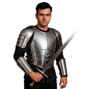 Ensemble d'armure médiévale en acier inoxydable : Plastron, protège-épaules, protège-bras, protection intégrale du corps, costume de guerrier - Product Image 1