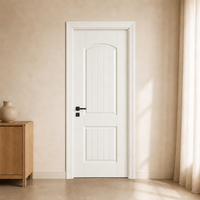Porte battante moderne minimaliste en PVC polymère pour usage intérieur de cuisine, bien étanche, garantie 5 ans