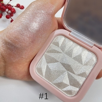 Palette de surligneur pressée portable de haute qualité rose sans logo pour le type de poudre de maquillage de visage