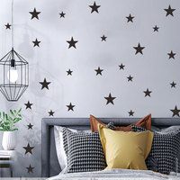 Autocollants muraux en vinyle PVC imperméables et écologiques à motif étoiles 2023 pour chambre à coucher, salon, chambre d'enfant, fond de décoration, pour bricolage
