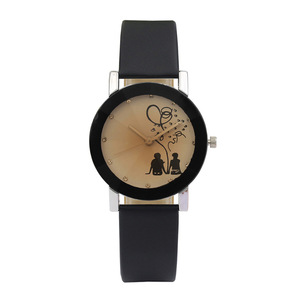 Montres de couple de luxe en gros, sportives et à quartz, avec bracelets en acier inoxydable et en cuir - Product Image 3