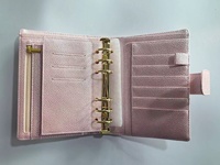 Organiseur A6 en cuir PU couleur métallique personnalisée, reliure thermique à feuilles mobiles, couverture en cuir, portefeuille portable pour cadeau