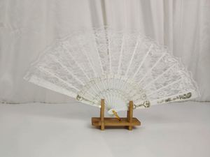 New Arrival Plastic Folding Lace 23cm <b>Hand</b> <b>Fan</b> Wholesale Personalized Old Fashioned <b>Fan</b> for Wedding Decorative - Product Image 6