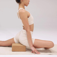 Brique de yoga en liège bio écologique à faible MOQ, bloc de yoga personnalisé pour le fitness