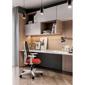 Best Win Tapizado Blanco-Silla operativa para oficina-Simplicidad elegante para espacios profesionales - Product Image 3